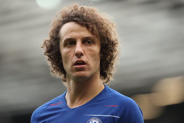 MANCHESTER, ENGLAND - APRIL 28: David Luiz of Chelsea during the Premier League match between Manchester United and Chelsea FC at Old Trafford on April 28, 2019 in Manchester, United Kingdom. (Photo by Matthew Ashton - AMA/Getty Images)