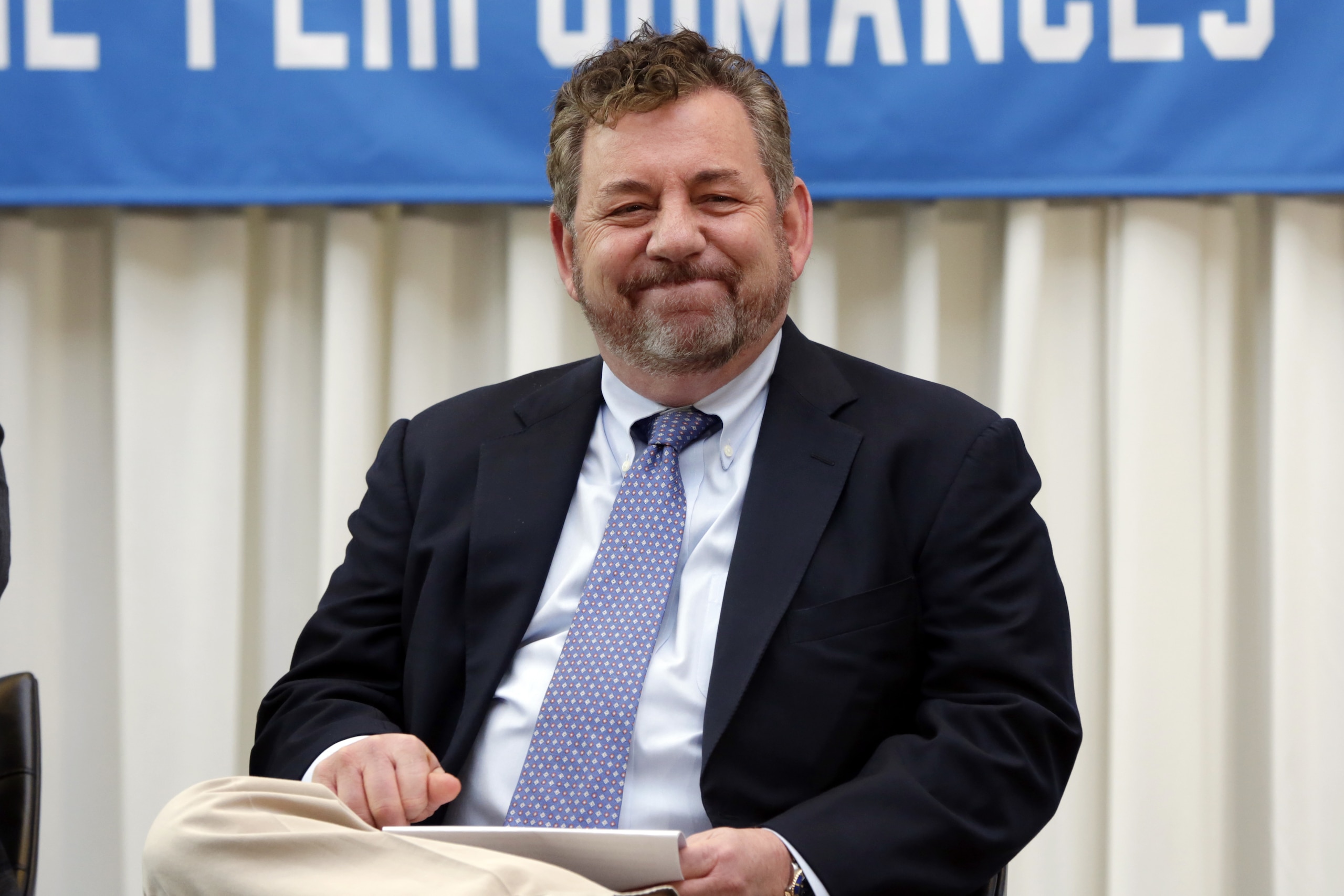 Madison Square Garden Chairman & CEO James Dolan attends the ceremony marking Billy Joel's 100th performance at New York's Madison Square Garden, Wednesday, July 18, 2018. (AP Photo/Richard Drew)