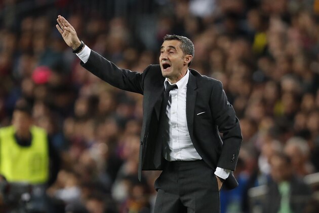 FC Barcelona coach Ernesto Valverde during the UEFA Champions League semi final match between FC Barcelona and Liverpool FC at Camp Nou on May 01, 2019 in Barcelona, Spain(Photo by VI Images via Getty Images)