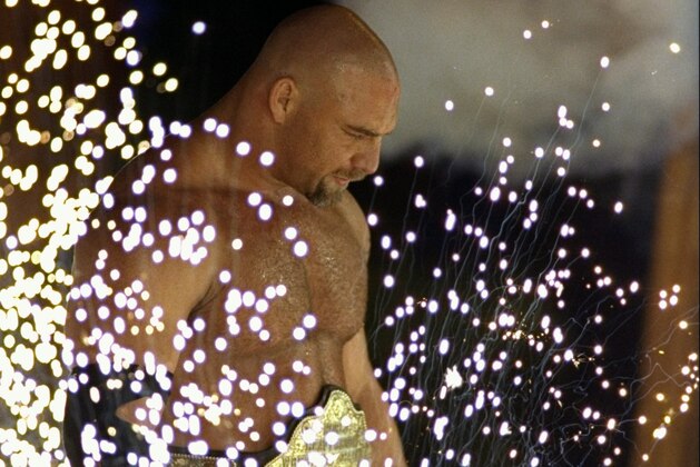 12 Jun 1998:  Bill Goldberg looks on during the WCW Bash at the Beach at the Cox Arena in San Diego, California. Mandatory Credit: Elsa Hasch  /Allsport