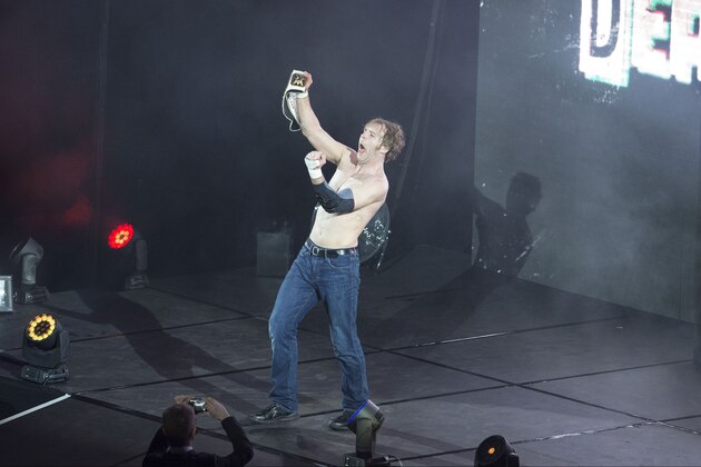 COLOGNE, GERMANY - FEBRUARY 11: Dean Ambrose during WWE Road to WrestleMania at the Lanxess Arena on February 11, 2016 in Cologne, Germany. (Photo by Marc Pfitzenreuter/Getty Images)