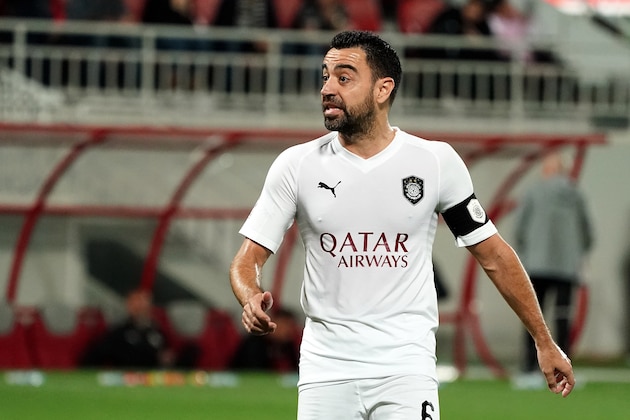 DOHA, QATAR - MARCH 30: Xavi Hernandez of Al Sadd in action during the Qatar Stars League match between Al Duhail and Al Sadd at the Abdullah bin Khalifa Stadium on March 30, 2019 in Doha, Qatar. (Photo by Koji Watanabe/Getty Images)