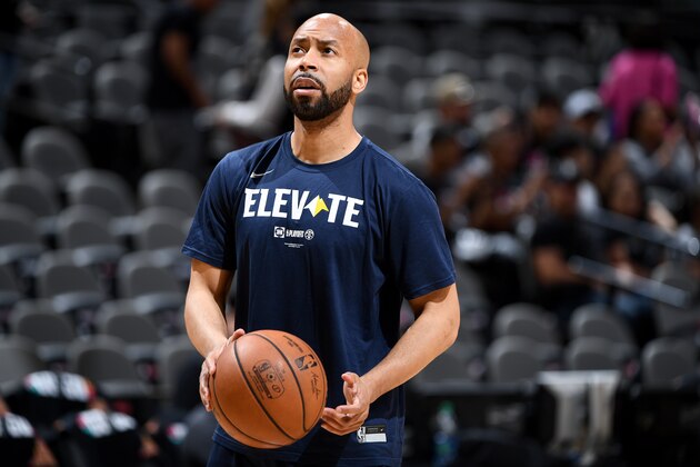 SAN ANTONIO, TX - APRIL 20: Assistant Coach Wes Unseld Jr. of the Denver Nuggets looks on before Game Four of Round One against the San Antonio Spurs during the 2019 NBA Playoffs on April 20, 2019 at the AT&T Center in San Antonio, Texas. NOTE TO USER: User expressly acknowledges and agrees that, by downloading and/or using this photograph, user is consenting to the terms and conditions of the Getty Images License Agreement. Mandatory Copyright Notice: Copyright 2019 NBAE (Photo by Garrett Ellwood/NBAE via Getty Images)