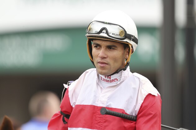 Jockey Joel Rosario is seen at Churchill Downs Wednesday, May 1, 2019, in Louisville, Ky. Rosario rides Game Winner in the 145th running of the Kentucky Derby is scheduled for Saturday, May 4. (AP Photo/Gregory Payan)