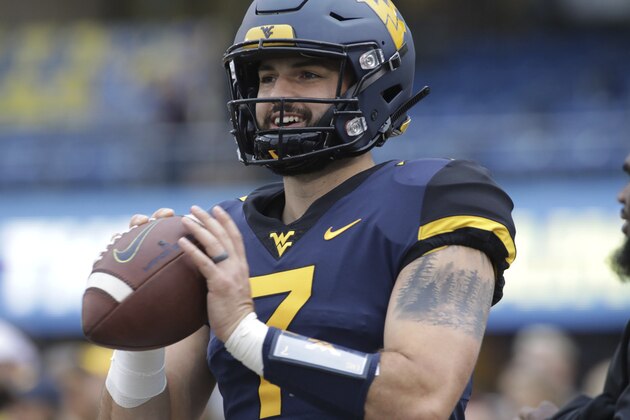 West Virginia quarterback Will Grier (7) during the first half/second half of an NCAA college football game Saturday, Sept. 8, 2018, in Morgantown, W.Va. (AP Photo/Raymond Thompson)