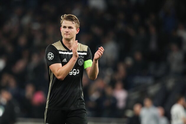 LONDON, ENGLAND - APRIL 30: Matthijs de Ligt of Ajax Amsterdam at full time of the UEFA Champions League Semi Final first leg match between Tottenham Hotspur and Ajax at at the Tottenham Hotspur Stadium on April 30, 2019 in London, England. (Photo by Matthew Ashton - AMA/Getty Images)