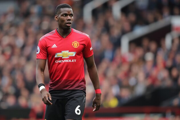 MANCHESTER, ENGLAND - APRIL 28: Paul Pogba of Manchester United during the Premier League match between Manchester United and Chelsea FC at Old Trafford on April 28, 2019 in Manchester, United Kingdom. (Photo by Matthew Ashton - AMA/Getty Images)