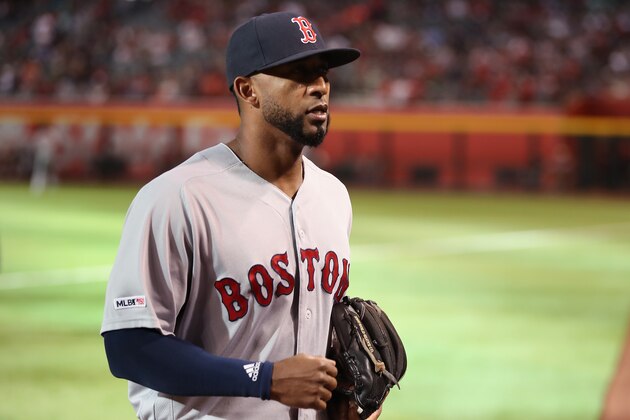 PHOENIX, ARIZONA - APRIL 06:  Eduardo Nunez #36 of the Boston Red Sox before the MLB game against the Arizona Diamondbacks at Chase Field on April 06, 2019 in Phoenix, Arizona. (Photo by Christian Petersen/Getty Images)