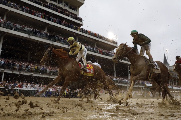 Flavien Prat rides Country House to the finish line during the 145th running of the Kentucky Derby horse race at Churchill Downs Saturday, May 4, 2019, in Louisville, Ky. Country House was declared the winner after Maximum Security was disqualified following a review by race stewards. (AP Photo/Matt Slocum)