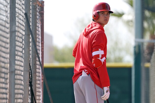TEMPE, AZ - MARCH 04:  Shohei Ohtani #17 of the Los Angeles Angels is seen during spring training on March 4, 2019 in Tempe, Arizona.  (Photo by Masterpress/Getty Images)