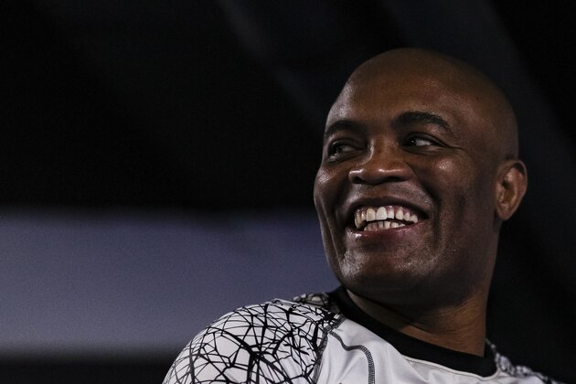 RIO DE JANEIRO, BRAZIL - APRIL 17: UFC Middleweight fighter Anderson Silva of Brazil smiles before the UFC Media Day at Escola de Boxe Cesario Bezerra on April 17, 2019 in Rio de Janeiro, Brazil. (Photo by Buda Mendes/Getty Images)