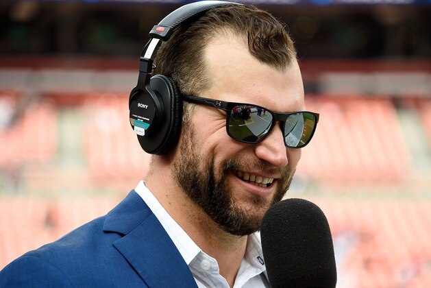 CLEVELAND, OH - NOVEMBER 04:  Former Cleveland Browns offensive lineman Joe Thomas looks on during the game against the Kansas City Chiefs at FirstEnergy Stadium on November 4, 2018 in Cleveland, Ohio. (Photo by Jason Miller/Getty Images)