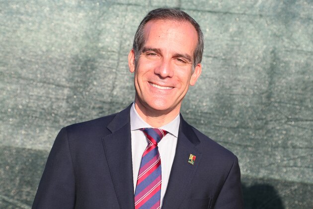LOS ANGELES, CALIFORNIA - MAY 04: Mayor Eric Garcetti attends the official unveiling of City Of Los Angeles' Obama Boulevard in honor of the 44th President of the United States of America on May 04, 2019 in Los Angeles, California. (Photo by Leon Bennett/Getty Images)