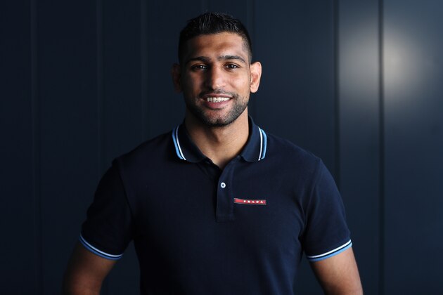BRISBANE, AUSTRALIA - DECEMBER 12:  Boxer Amir Khan poses for a portrait at Sky Terrace on December 12, 2017 in Brisbane, Australia. Khan will be watching Horn v Corcoran fight for the WBO world welterweight title on December 13 in Brisbane.  (Photo by Chris Hyde/Getty Images)