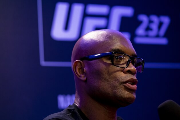 RIO DE JANEIRO, BRAZIL - MAY 09: UFC men's middleweight Anderson Silva of Brazil speaks to the media during Ultimate Media Day on May 09, 2019 in Rio de Janeiro, Brazil. (Photo by Buda Mendes/Zuffa LLC/Zuffa LLC via Getty Images)