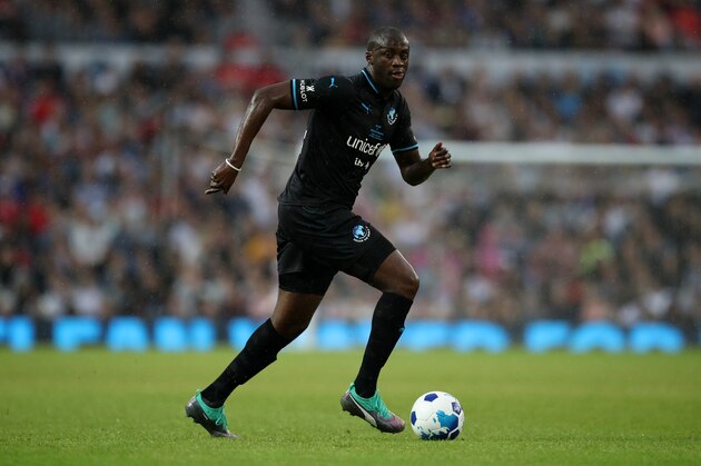 MANCHESTER, ENGLAND - JUNE 10: Yaya Toure controls the ball during the Soccer Aid for UNICEF 2018 match between England and The Rest of the World at Old Trafford on June 10, 2018 in Manchester, England. (Photo by Lynne Cameron/Getty Images)