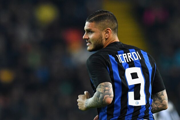UDINE, ITALY - MAY 04:  Mauro Icardi of FC Internazionale reacts during the Serie A match between Udinese and FC Internazionale at Stadio Friuli on May 4, 2019 in Udine, Italy.  (Photo by Alessandro Sabattini/Getty Images)