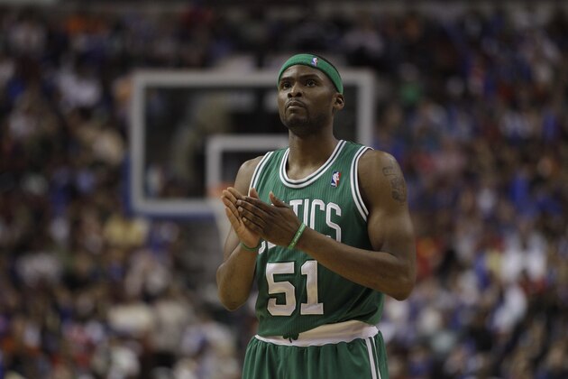 Boston Celtics' Keyon Dooling during an NBA basketball game, Friday, March 23, 2012, in Philadelphia. (AP Photo/Matt Slocum)