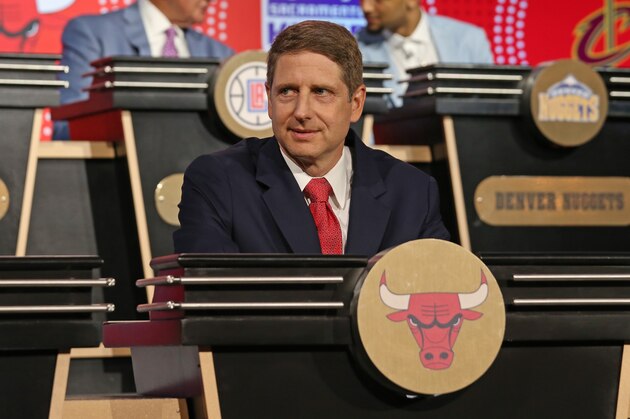 CHICAGO, IL - MAY 15:  Michael Reinsdorf, President and COO of the Chicago Bulls, represents the Chicago Bulls during the NBA Draft Lottery on May 15, 2018 at The Palmer House Hilton in Chicago, Illinois. NOTE TO USER: User expressly acknowledges and agrees that, by downloading and or using this Photograph, user is consenting to the terms and conditions of the Getty Images License Agreement. Mandatory Copyright Notice: Copyright 2018 NBAE (Photo by Gary Dineen/NBAE via Getty Images)