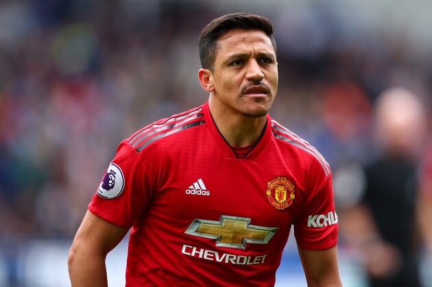 HUDDERSFIELD, ENGLAND - MAY 05:  Alexis Sanchez of Manchester United during the Premier League match between Huddersfield Town and Manchester United at John Smith's Stadium on May 5, 2019 in Huddersfield, United Kingdom. (Photo by Robbie Jay Barratt - AMA/Getty Images)