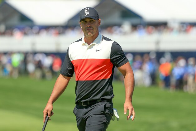 FARMINGDALE, NEW YORK - MAY 16: Brooks Koepka of the United States looks on during the first round of the 2019 PGA Championship at the Bethpage Black course on May 16, 2019 in Farmingdale, New York. (Photo by Mike Ehrmann/Getty Images)