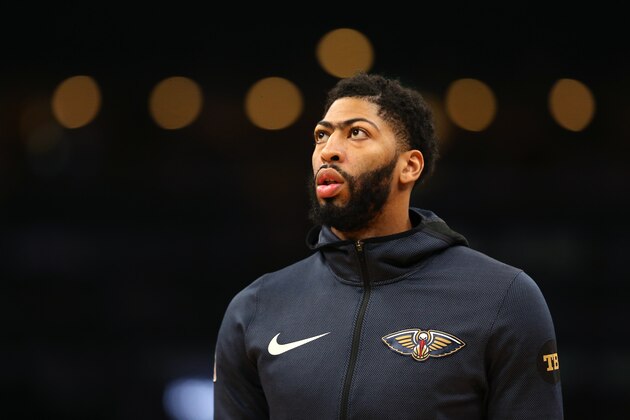 BOSTON, MA - DECEMBER 10: Anthony Davis #23 of the New Orleans Pelicans looks on before the game against the Boston Celtics at TD Garden on December 10, 2018 in Boston, Massachusetts. (Photo by Maddie Meyer/Getty Images)