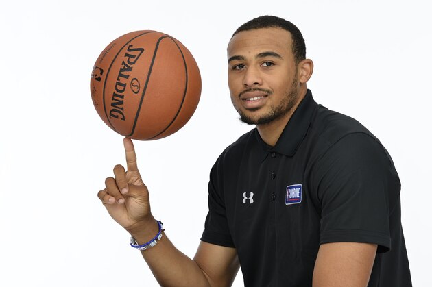 CHICAGO, IL - MAY 14: Talen Horton-Tucker poses for a portrait at the 2019 NBA Draft Combine on May 14, 2019 at the Chicago Hilton in Chicago, Illinois. NOTE TO USER: User expressly acknowledges and agrees that, by downloading and/or using this photograph, user is consenting to the terms and conditions of the Getty Images License Agreement. Mandatory Copyright Notice: Copyright 2019 NBAE (Photo by David Dow/NBAE via Getty Images)
