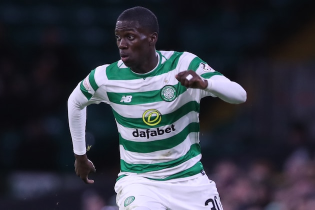 GLASGOW, SCOTLAND - FEBRUARY 06:  Timothy Weah of Celtic controls the ball during the Ladbrokes Premiership match between Celtic and Hibernian at Celtic Park on February 6, 2019 in Glasgow, United Kingdom. (Photo by Ian MacNicol/Getty Images)