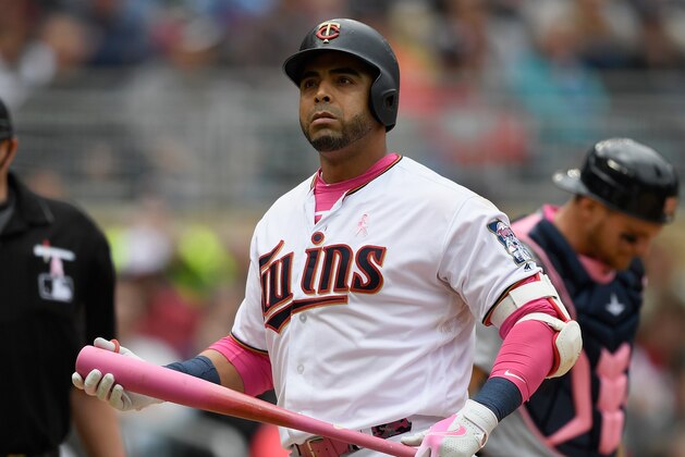 MINNEAPOLIS, MN - MAY 12: Nelson Cruz #23 of the Minnesota Twins reacts to striking out against the Detroit Tigers in the fourth inning on May 12, 2019 at Target Field in Minneapolis, Minnesota. The Tigers defeated the Twins 5-3. (Photo by Hannah Foslien/Getty Images)