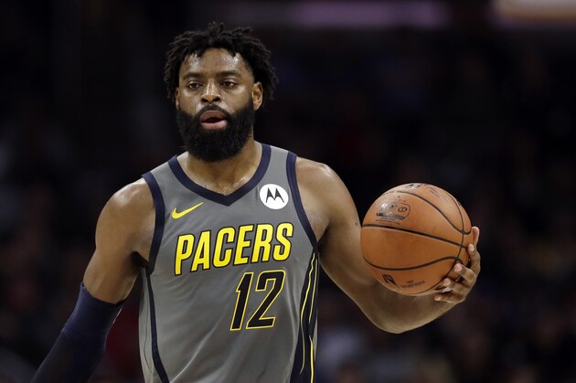 Indiana Pacers' Tyreke Evans during an NBA basketball game Tuesday, March 19, 2019, in Los Angeles. (AP Photo/Marcio Jose Sanchez)