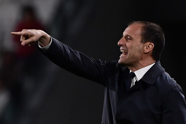 Juventus' Italian coach Massimiliano Allegri gestures during the Italian Serie A football match between Juventus and Torino on May 3, 2019, at the Allianz Stadium in Turin. (Photo by MARCO BERTORELLO / AFP)        (Photo credit should read MARCO BERTORELLO/AFP/Getty Images)