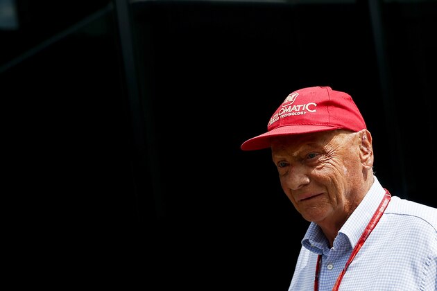 Mercedes Racing CEO Niki Lauda looks on at the paddock prior to the Formula One Austria Grand Prix at the Red Bull Ring in Spielberg, on July 9, 2017. / AFP PHOTO / APA / ERWIN SCHERIAU / Austria OUT        (Photo credit should read ERWIN SCHERIAU/AFP/Getty Images)