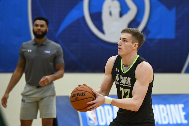 CHICAGO, ILLINOIS - MAY 16: Luka Samanic #72 participates in workouts during Day One of the NBA Draft Combine at Quest MultiSport Complex on May 16, 2019 in Chicago, Illinois.  NOTE TO USER: User expressly acknowledges and agrees that, by downloading and or using this photograph, User is consenting to the terms and conditions of the Getty Images License Agreement. (Photo by Stacy Revere/Getty Images)