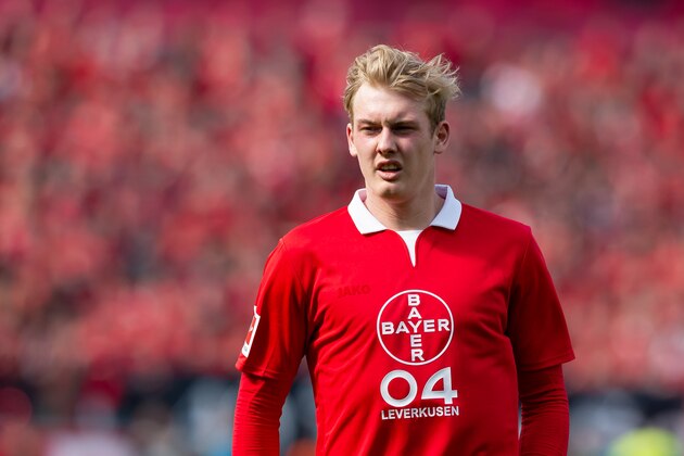 LEVERKUSEN, GERMANY - MAY 11: Julian Brandt of Bayer 04 Leverkusen looks on during the Bundesliga match between Bayer 04 Leverkusen and FC Schalke 04 at BayArena on May 11, 2019 in Leverkusen, Germany. (Photo by TF-Images/Getty Images)