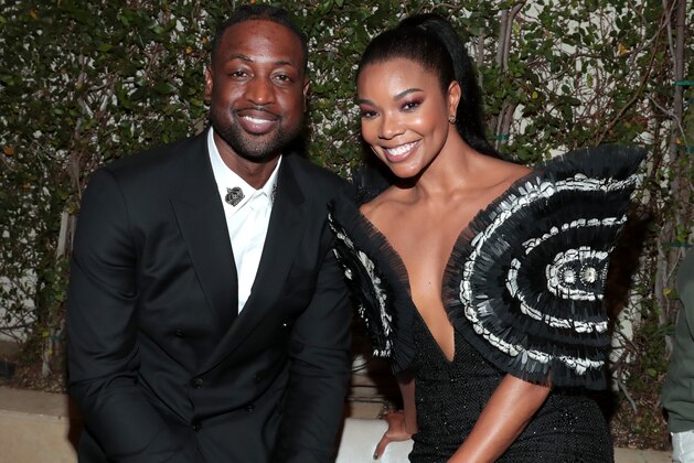 LOS ANGELES, CALIFORNIA - MAY 10: (L-R) Dwyane Wade and Gabrielle Union attend Spectrum Originals and Sony Pictures Television Premiere Party for