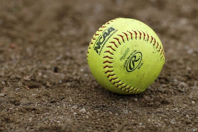 A detail view of an NCAA softball field is seen on the field during an Prairie View A&M University at Texas Southern University NCAA softball game on Friday, May 3, 2019 in Houston. (AP Photo/Aaron M. Sprecher)