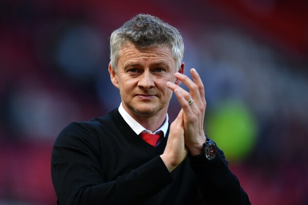 MANCHESTER, ENGLAND - MAY 12: Ole Gunnar Solskjaer, Manager of Manchester United acknowledges the fans following his side's defeat during the Premier League match between Manchester United and Cardiff City at Old Trafford on May 12, 2019 in Manchester, United Kingdom. (Photo by Dan Mullan/Getty Images)