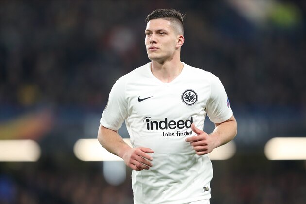 LONDON, ENGLAND - MAY 09: Luka Jovic of Eintracht Frankfurt during the UEFA Europa League Semi Final Second Leg match between Chelsea and Eintracht Frankfurt at Stamford Bridge on May 9, 2019 in London, England. (Photo by James Williamson - AMA/Getty Images)