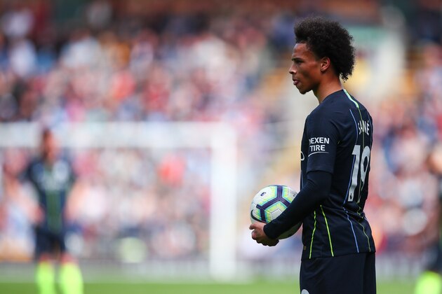 BURNLEY, ENGLAND - APRIL 28: Leroy Sane of Manchester City during the Premier League match between Burnley FC and Manchester City at Turf Moor on April 28, 2019 in Burnley, United Kingdom. (Photo by Robbie Jay Barratt - AMA/Getty Images)