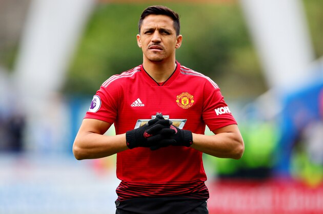 HUDDERSFIELD, ENGLAND - MAY 05: Alexis Sanchez of Manchester United looks on during the Premier League match between Huddersfield Town and Manchester United at John Smith's Stadium on May 05, 2019 in Huddersfield, United Kingdom. (Photo by Chris Brunskill/Fantasista/Getty Images)