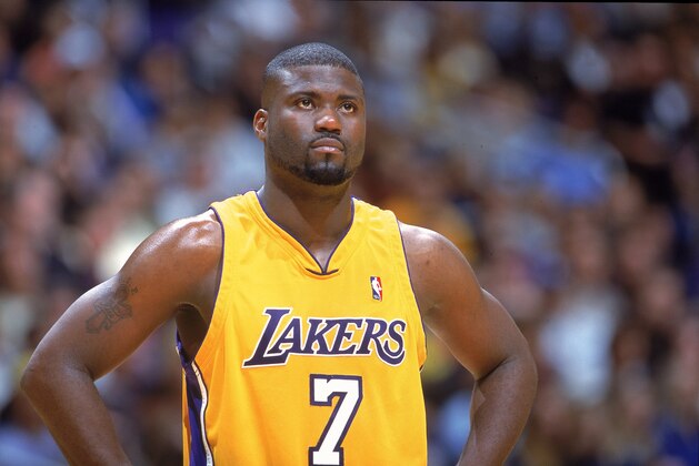 5 Nov 2000:  Isaiah Rider #7 of the Los Angeles Lakers looks on during the game against the Los Angeles Clippers at the Staples Center in Los Angeles, California.  The Lakers defeated the Clippers 108-103. NOTE TO USER: It is expressly understood that the only rights Allsport are offering to license in this Photograph are one-time, non-exclusive editorial rights. No advertising or commercial uses of any kind may be made of Allsport photos. User acknowledges that it is aware that Allsport is an editorial sports agency and that NO RELEASES OF ANY TYPE ARE OBTAINED from the subjects contained in the photographs.Mandatory Credit: Jeff Gross  /Allsport