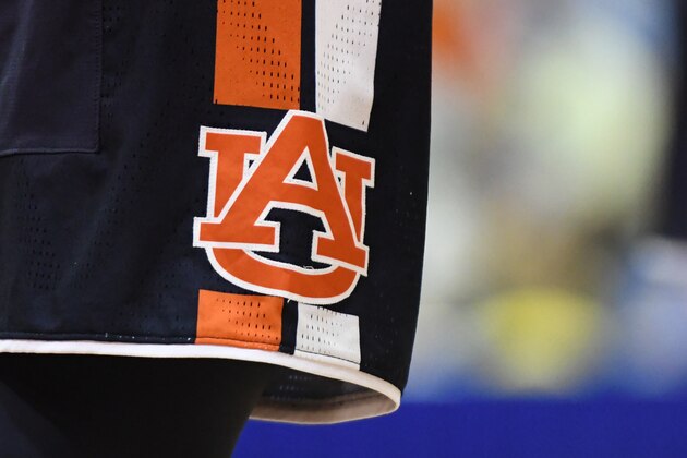LAHAINA, HI - NOVEMBER 19:  The Auburn Tigers logo on a pair of shorts during a first round game of Maui Invitational college basketball game against the Xavier Musketeers at the Lahaina Civic Center on November 19, 2018 in Lahaina Hawaii.  (Photo by Mitchell Layton/Getty Images) *** Local Caption ***