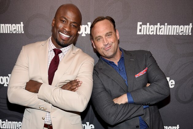 NEW YORK, NY - MAY 14:  Akbar Gbaja-Biamila and Matt Iseman of American Ninja Warrior attend Entertainment Weekly & PEOPLE New York Upfronts celebration at The Bowery Hotel on May 14, 2018 in New York City.  (Photo by Dimitrios Kambouris/Getty Images for Entertainment Weekly & People)
