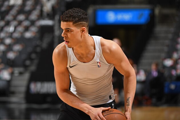 SAN ANTONIO, TX - APRIL 25: Michael Porter Jr. #1 of the Denver Nuggets warms up before the game against the San Antonio Spurs during Game Six of Round One during the 2019 NBA Playoffs on April 25, 2019 at the AT&T Center in San Antonio, Texas. NOTE TO USER: User expressly acknowledges and agrees that, by downloading and/or using this photograph, user is consenting to the terms and conditions of the Getty Images License Agreement. Mandatory Copyright Notice: Copyright 2019 NBAE (Photos by Garrett Ellwood/NBAE via Getty Images)