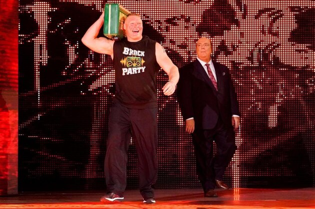 Brock Lesnar and Paul Heyman dancing to his Beastbox.