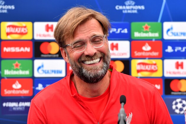 Liverpool manager Jurgen Klopp takes part in a press conference at the Melwood Training ground in Liverpool, northwest England on May 28, 2019. (Photo by Anthony Devlin / AFP)        (Photo credit should read ANTHONY DEVLIN/AFP/Getty Images)