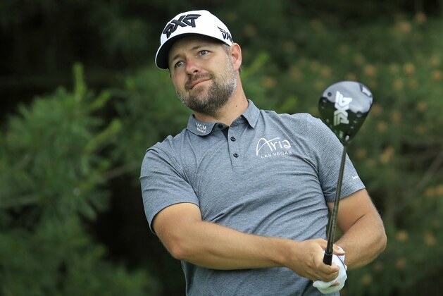 DUBLIN, OHIO - MAY 30: Ryan Moore watches his tee shot on the 17th hole during the first round of The Memorial Tournament Presented by Nationwide at Muirfield Village Golf Club on May 30, 2019 in Dublin, Ohio. (Photo by Andy Lyons/Getty Images)