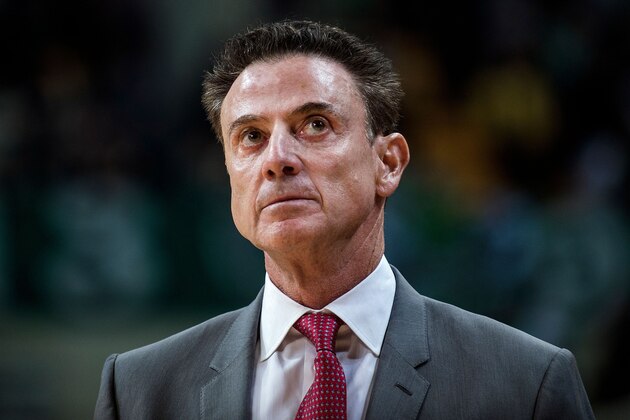 US coach of Panathinaikos Rick Pitino (C) looks on during a Euroleague basketball match between Panathinaikos and Anadolu Efes at The OAKA Stadium in Athens, on February 1, 2019. - One of the biggest coaching names in US college basketball, Pitino has not lost a game in the Greek league after being hired just after Christmas 2018. (Photo by ANGELOS TZORTZINIS / AFP) (Photo credit should read ANGELOS TZORTZINIS/AFP/Getty Images) US coach of Panathinaikos Rick Pitino (C) looks on during a Euroleague basketball match between Panathinaikos and Anadolu Efes at The OAKA Stadium in Athens, on February 1, 2019. - One of the biggest coaching names in US college basketball, Pitino has not lost a game in the Greek league after being hired just after Christmas 2018. (Photo by ANGELOS TZORTZINIS / AFP) (Photo credit should read ANGELOS TZORTZINIS/AFP/Getty Images)