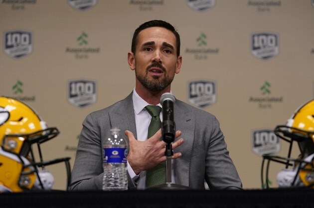 Green Bay Packers head coach Matt LaFleur is introduced at a news conference Wednesday, Jan. 9, 2019, in Green Bay, Wis. (AP Photo/Morry Gash)