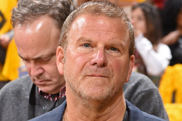 OAKLAND, CA - APRIL 30: Houston Rockets Owner, Tilman Fertitta, looks on during a game against the Golden State Warriors during Game Two of the Western Conference Semi-Finals of the 2019 NBA Playoffs on April 30, 2019 at ORACLE Arena in Oakland, California. NOTE TO USER: User expressly acknowledges and agrees that, by downloading and or using this photograph, user is consenting to the terms and conditions of Getty Images License Agreement. Mandatory Copyright Notice: Copyright 2019 NBAE (Photo by Andrew D. Bernstein/NBAE via Getty Images)
